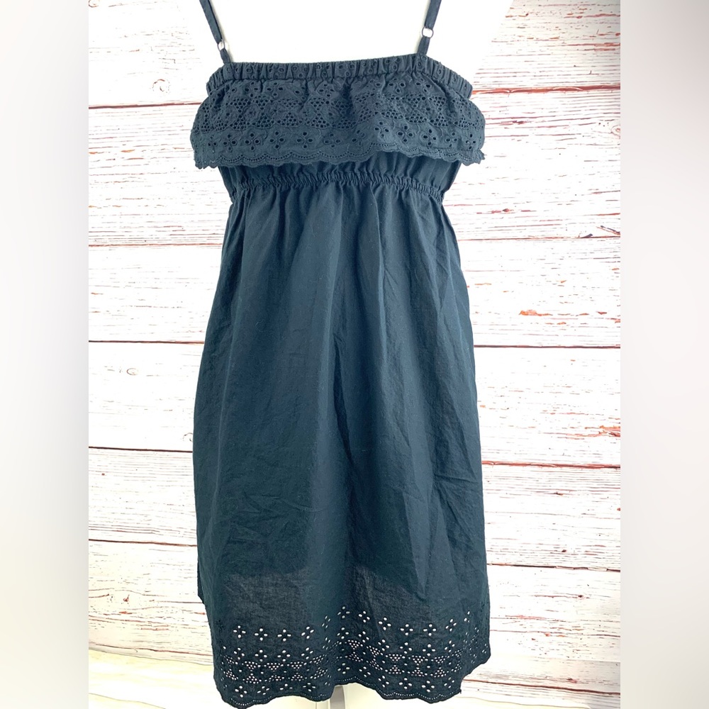 Old Navy Black Eyelet Spaghetti Strap Dress Size M - Picture 6 of 9